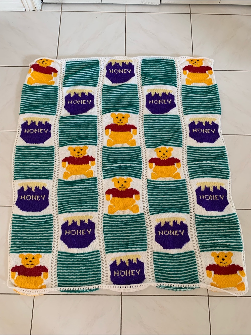 Winnie the Pooh Knit Baby Blanket